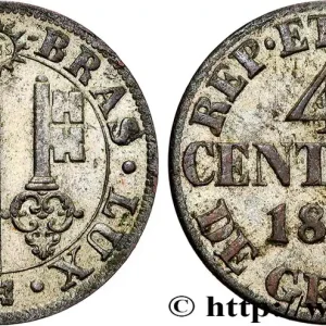 Retour Gratuit SUISSE - RÉPUBLIQUE DE GENÈVE 4 Centimes - Canton de Genève 1839 fwo_837834 Monde