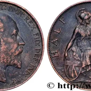 ROYAUME-UNI 1/2 Penny Edouard VII 1902 fwo_837990 Monde Offre Exclusive