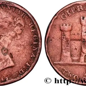 Affaire À Saisir GIBRALTAR 2 Quarts Victoria 1842 fwo_838023 Monde