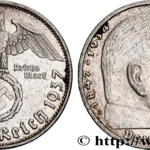 Achat Immédiat ALLEMAGNE 2 Reichsmark Maréchal Paul von Hindenburg 1937 Muldenhütten - E fwo_838045 Monde