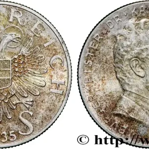 AUTRICHE 2 Schilling 25e anniversaire de la mort du Dr Karl Lueger, ancien maire de Vienne 1935 fwo_838588 Monde Dernier Modèle