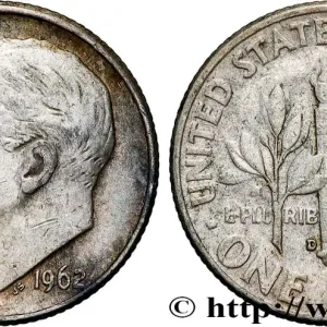 ÉTATS-UNIS D'AMÉRIQUE 1 Dime (10 Cents) Roosevelt 1962 Denver fwo_838759 Monde Nouvelle Collection