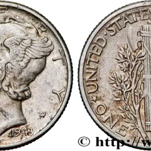 Vente Directe ÉTATS-UNIS D'AMÉRIQUE 1 Dime Mercury 1943 Philadelphie fwo_838762 Monde