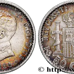 Bon Marché ESPAGNE 50 Centimos Alphonse XIII S.M.-.V. 1904 Madrid fwo_838794 Monde