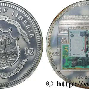 LIBERIA 10 Dollars Proof Adieu à la monnaie française 2002 fwo_839320 Monde Quantité Limitée