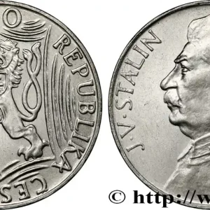 TCHÉCOSLOVAQUIE 100 Korun 70e anniversaire de Staline 1949 fwo_845916 Monde Premium