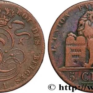 BELGIQUE 5 Centimes Léopold Ier 1841 fwo_846909 Monde Retour Gratuit