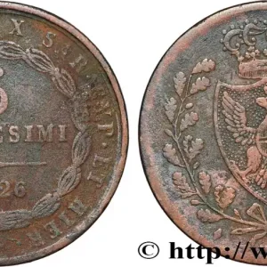 Exclusif ITALIE - ROYAUME DE SARDAIGNE 5 Centesimi type au “L” 1826 Turin fwo_846914 Monde