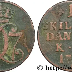 Paiement Sécurisé DANEMARK 1 Skilling Christian VII 1771 Copenhague fwo_846915 Monde