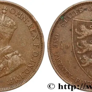 JERSEY 1/24 Shilling Georges V 1911 fwo_846920 Monde Livraison Gratuite