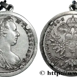 AUTRICHE 1 Thaler (REFRAPPE) Marie-Thérèse avec monture 1780 Vienne fwo_846970 Monde Top Vente