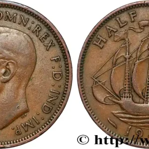 Vente Directe ROYAUME-UNI 1/2 Penny Georges VI 1943 fwo_847038 Monde