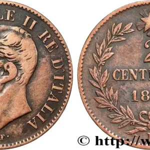 ITALIE 2 Centesimi Victor Emmanuel II 1861 Milan fwo_847251 Monde Fait Main