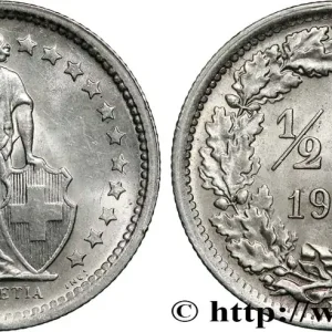 SUISSE 1/2 Franc Helvetia 1967 Berne fwo_554788 Monde Super Prix