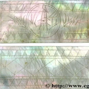 CHINE Jeton de jeux en nacre XIXe fwo_783994 Monde Paiement Sécurisé