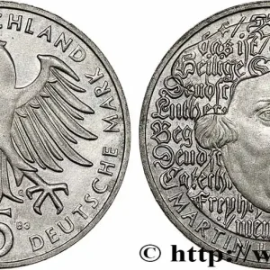 ALLEMAGNE 5 Mark Proof Martin Luther 1983 Karlsruhe fwo_784483 Monde Offre Spéciale
