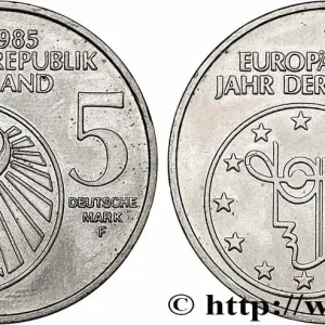 Acheter Direct ALLEMAGNE 5 Mark Année européenne de la musique 1985 Stuttgart - F fwo_784539 Monde