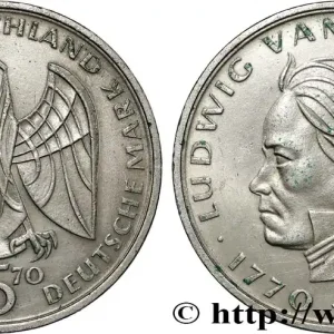 Must-Have ALLEMAGNE 5 Mark 200e anniversaire de la naissance de Beethoven 1970 Stuttgart fwo_807930 Monde