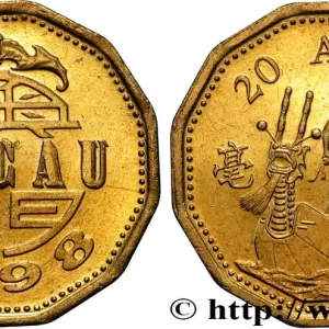 Nouvelle Collection MACAO 20 Avos femme sur bateau avec rameurs 1998 Royal Mint Llantrisant fwo_808716 Monde