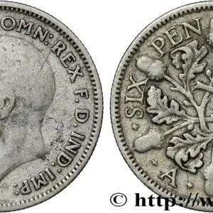 Fait Main ROYAUME-UNI 6 Pence Georges V / 6 rameaux de chêne 1935 fwo_811490 Monde