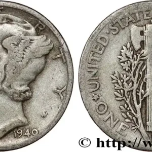 Remise ÉTATS-UNIS D'AMÉRIQUE 1 Dime Mercury 1940 Philadelphie fwo_812489 Monde