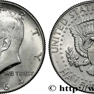 Populaire ÉTATS-UNIS D'AMÉRIQUE 1/2 Dollar Kennedy 1964 Philadelphie fwo_819597 Monde