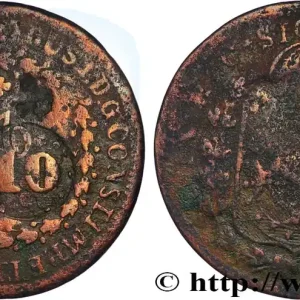 Haute Qualité BRÉSIL - EMPIRE DU BRÉSIL - PIERRE II 10 Réis contremarqué sur une 20 Réis de 1828 (1835) fwo_822047 Monde