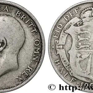 ROYAUME-UNI 1/2 Crown Georges V 1920 fwo_822407 Monde Meilleur Choix