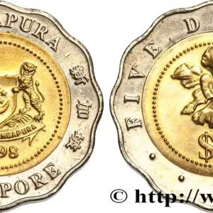 SINGAPOUR 5 Dollars Orchidée Miss Joaquim 1998 Singapour fwo_831932 Monde Pas Cher