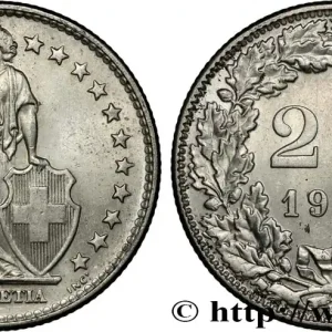 SUISSE 2 Francs Helvetia 1965 Berne fwo_831939 Monde Authentique