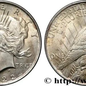 ÉTATS-UNIS D'AMÉRIQUE 1 Dollar Peace 1922 Philadelphie fwo_833208 Monde Super Prix