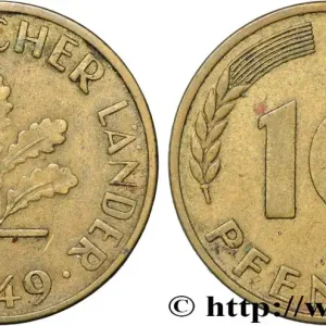 ALLEMAGNE 10 Pfennig “Bank deutscher Länder” 1949 Hambourg - J fwo_833243 Monde En Vogue