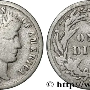 Certifié ÉTATS-UNIS D'AMÉRIQUE 1 Dime Barber 1907 San Francisco fwo_833681 Monde