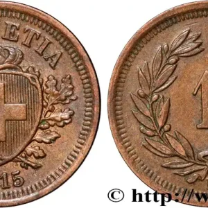 SUISSE 1 Centime (Rappen) Croix Suisse 1915 Berne fwo_836191 Monde Top Qualité