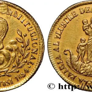Livraison Express BOLIVIE - RÉPUBLIQUE BOLIVIENNE 1 escudo en or 1854 Potosi fwo_836572 Monde