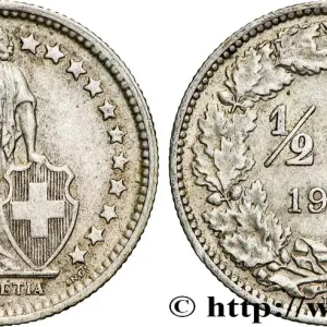 Meilleur Choix SUISSE 1/2 Franc Helvetia 1957 Berne - B fwo_837568 Monde