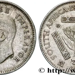 Exclusif AFRIQUE DU SUD 3 Pence Georges VI 1946 Pretoria fwo_838551 Monde