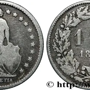 Livraison Gratuite SUISSE 1 Franc Helvetia 1877 Berne fwo_846964 Monde