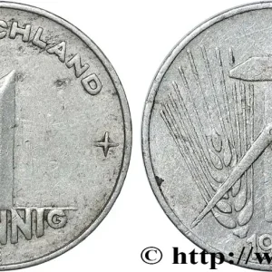 ALLEMAGNE RÉPUBLIQUE DÉMOCRATIQUE 1 Pfennig type Deutschland 1953 Muldenhütten - E fwo_848260 Monde Dernière Chance