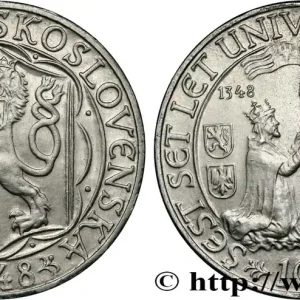 TCHÉCOSLOVAQUIE 100 Korun 600e anniversaire de l’Université Karlovy 1948 fwo_845921 Monde Meilleur Choix