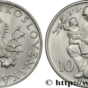 TCHÉCOSLOVAQUIE 10 Korun 10e anniversaire de la libération 1955 fwo_846551 Monde Populaire