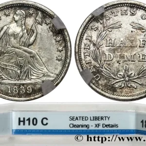 ÉTATS-UNIS D'AMÉRIQUE 1/2 Dime (5 Cents) Liberté assise 1839 La Nouvelle-Orléans fwo_850967 Monde Bon Marché