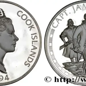 ÎLES COOK 10 Dollars Proof capitaine Cook 1994 fwo_368211 Monde Meilleure Qualité