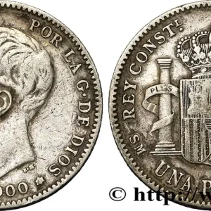 Prix Réduit ESPAGNE 1 Peseta Alphonse XIII 3e type 1900 Madrid fwo_374295 Monde