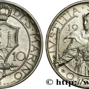 SAINT-MARIN 10 Lire 1935 Rome fwo_398931 Monde Marque