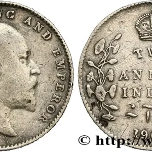 Prix Promo INDES BRITANNIQUES 2 Annas Edouard VII 1904 Calcutta fwo_409441 Monde