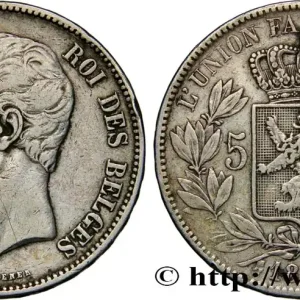 BELGIQUE 5 Francs Léopold Ier tête nue 1849 fwo_420432 Monde Affaire À Saisir