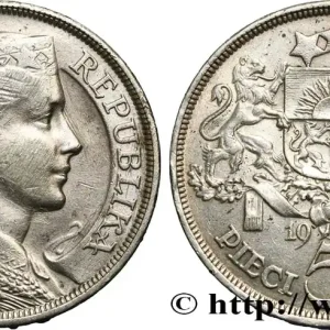 LETTONIE 5 Lati 1931 fwo_445195 Monde Garantie Incluse