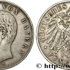 ALLEMAGNE - BAVIÈRE 5 Mark Othon Ier 1907 Munich fwo_466452 Monde Garantie Incluse