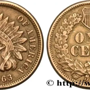 ÉTATS-UNIS D'AMÉRIQUE 1 Cent tête d’indien 2e type 1863 fwo_509519 Monde Top Qualité
